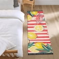 thumbnail image 3 of Yayeee Runner Rug for Bedroom 2'x6' Machine Washable Hallway Non Slip Mat, Red Striped Lemon, 3 of 8