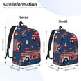 thumbnail image 4 of Daiia Fire Truck 1 Vintage Canvas Backpack for Men and Women ,Hiking Backpack,Travel Laptop Bag for School,Large Capacity Backpack, 4 of 8