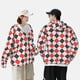 thumbnail image 4 of Balery Red and black argyle Sudadera ligera de manga larga con capucha y protección solar UPF 50+ para hombre y mujer, ideal para pesca y running-Small, 4 of 7