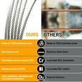 thumbnail image 4 of 500FT 1/8" Stainless Steel Wire Rope with Cutter, T316 Cable for Deck Railing Kit, 1850 lb Breaking Strength, 7x7 Strands Aircraft Cable for Stair Fence, Silver, 4 of 6