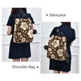 thumbnail image 4 of FORMRS Women's Travel Backpack Purse Anti-Theft Hidden Pockets Casual Shoulder Bag, Brown Floral, 4 of 7