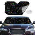 thumbnail image 2 of Fotbe Dinosaur Car Windshield Sunshade | Sun Visor Protector Front Window Shade, Keeps Out UV Rays, Keeps Your Vehicle Cool-Small, 2 of 7