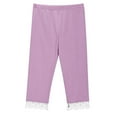 thumbnail image 4 of DecSea Girls' Fashion Yoga Pants, Solid Color Lace-up Crop Capri, 2-13 Years, 4 of 8