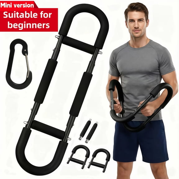 Adjustable Spring Resistance Arm Trainer for Forearm, Tricep & Chest Muscle Strengthening - Portable Home Gym Equipment