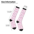 thumbnail image 2 of Honeii Chaussettes Longues Imprimé Nœuds Roses, Chaussettes Design Original Cadeau pour Hommes et Femmes, Chaussettes Crew, Chaussettes Mollet, 2 of 6