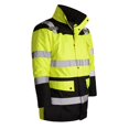 thumbnail image 3 of GSS 8501-2XL Class 3 Waterproof Fleece-Lined Parka Jacket - Lime with Black Bottom, 2XL, 3 of 4