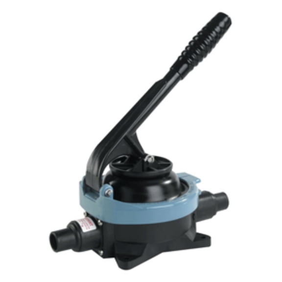 12" Black and Blue Whale Gusher Urchin Manual Bilge Pump on Deck Mount