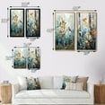 thumbnail image 4 of Designart "Birch Woods captivate Forest II" Tree Birch Framed Wall Art Set Of 2 - Blue Floral Framed Canvas Set For Living Room Decor, 4 of 6