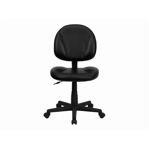 Pemberly Row Contemporary Ergonomic Office Swivel Chair in Black