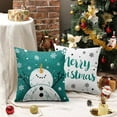 thumbnail image 3 of Red Christmas Pillow Covers 18x18 Set of 4 for Christmas Decorations Merry Christmas Tree Believe Snowflake Winter Holiday Decor Throw Cushion Case for Home Couch, 3 of 6
