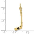 thumbnail image 2 of 9mm 10k Yellow Gold Hockey Stick With Enamel Charm Pendant Necklace for Women - .7 Grams, 2 of 2