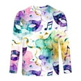 thumbnail image 5 of UVEASISHA Mardi Gras Graphic T Shirts for Men Big and Tall Long Sleeve Workout Shirt Vintage Mask Print Muscle Tshirt Slim Fit Crewneck Pullover Tees Pink M, 5 of 5