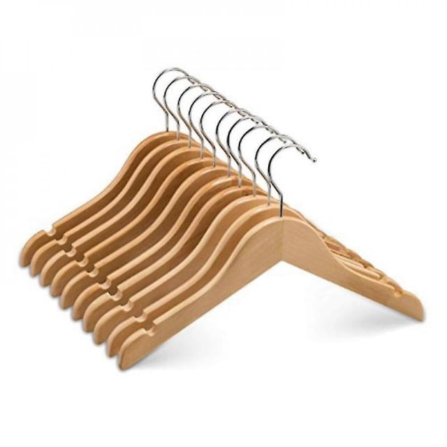 Perchas de madera para niños (paquete de 10), perchas de madera suaves y duraderas para bebés y padres - AOS