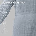 thumbnail image 6 of Comfy Cubs Muslin Bathrobe Small/Medium, (Pacific Blue) - 100% Cotton Robe with 4-Layer Absorbent Fabric, 6 of 8