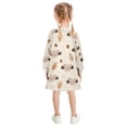 thumbnail image 3 of Girls' long-sleeved dress Bat Smiling Girls' A-line dress with ribbed cuffs Soft and comfortable, 3 of 6