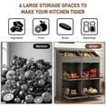 thumbnail image 6 of ChVans Large Potato Storage Wood Bin, Wooden Bread Storage Bins, Decorative Potato and Onion Storage Bin with 4 Doors, Potato Bin with Grocery Section, Wooden Vegetable Storage Box with Lid, 6 of 7