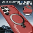 thumbnail image 5 of Allytechgroup Case for Samsung Galaxy S25 Ultra with Ring Holder, Built-in Screen Protection & Kickstand Compatible with Magsafe Shockproof Magnrtic Back Cover for Samsung Galaxy S25 Ultra, Red, 5 of 6