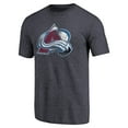 thumbnail image 2 of Men's Navy Colorado Avalanche Distressed Team Primary Logo Tri-Blend T-Shirt, 2 of 3