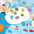 thumbnail image 3 of Alfileres esmaltados SANNIX Summer Hawaiian con solapa, 60 unidades, para mochilas, 3 of 7