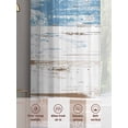 thumbnail image 6 of Retro Blue Sheer Curtains 84 Inches Long 2 Panels Brown Wood Grain Mottled Texture Abstract Art Light Filtering Semi Sheer Window Curtains Drapes for Bedroom Living Room 52"x84", 6 of 7