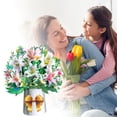 thumbnail image 4 of 2025 100 Flowers Large Display Card – Souew Mother's Day Bouquet Large Set Three Greeting Card, Creative 3D Folding Border Handmade Card, 4 of 8