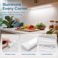 thumbnail image 3 of Under Cabinet LED Lights, 4 Pack Ultra Bright Under Counter Lighting with ON/Off Switch, Linkable Kitchen Light Bars for Closet, Workbench, 3 of 14