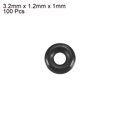 thumbnail image 2 of 100 Pcs 3.2x1mm Anillos O de goma nitrílica resistentes al calor, anillos de sellado, grommets negros, 2 of 5