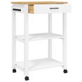 thumbnail image 2 of vidaXL Kitchen Trolley MONZA 60x40x90 cm Solid Wood Pine, 2 of 5