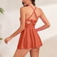 thumbnail image 5 of Augper Women's 2025 Spring Fashion Swim Skirt Solid Color Large Size Suspender Swim Skirt, 5 of 7