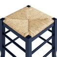 thumbnail image 3 of Square Rush Backless Counter Stool – Navy Blue Finish, 3 of 5