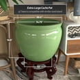 thumbnail image 4 of Red Lantern Large 20" Celadon Porcelain Fishbowl Planter, 4 of 6