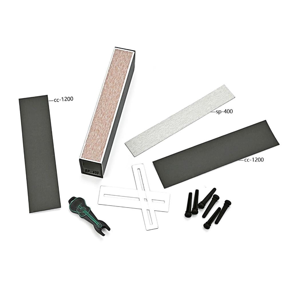 Yihuala Guitar Fret Leveler Beam Leveling , Fingerboard Guard Protector, Sanding Paper Guitar Fingerboard Luthier Tools Set