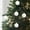 White, variant on Daiosportswear 6 Inches Flocked Christmas Hanging Balls Set, Glitter Plastic Ornaments, Multi-Color, Christmas Tree Decorations, Festival Atmosphere, Home Decor, Holiday Special