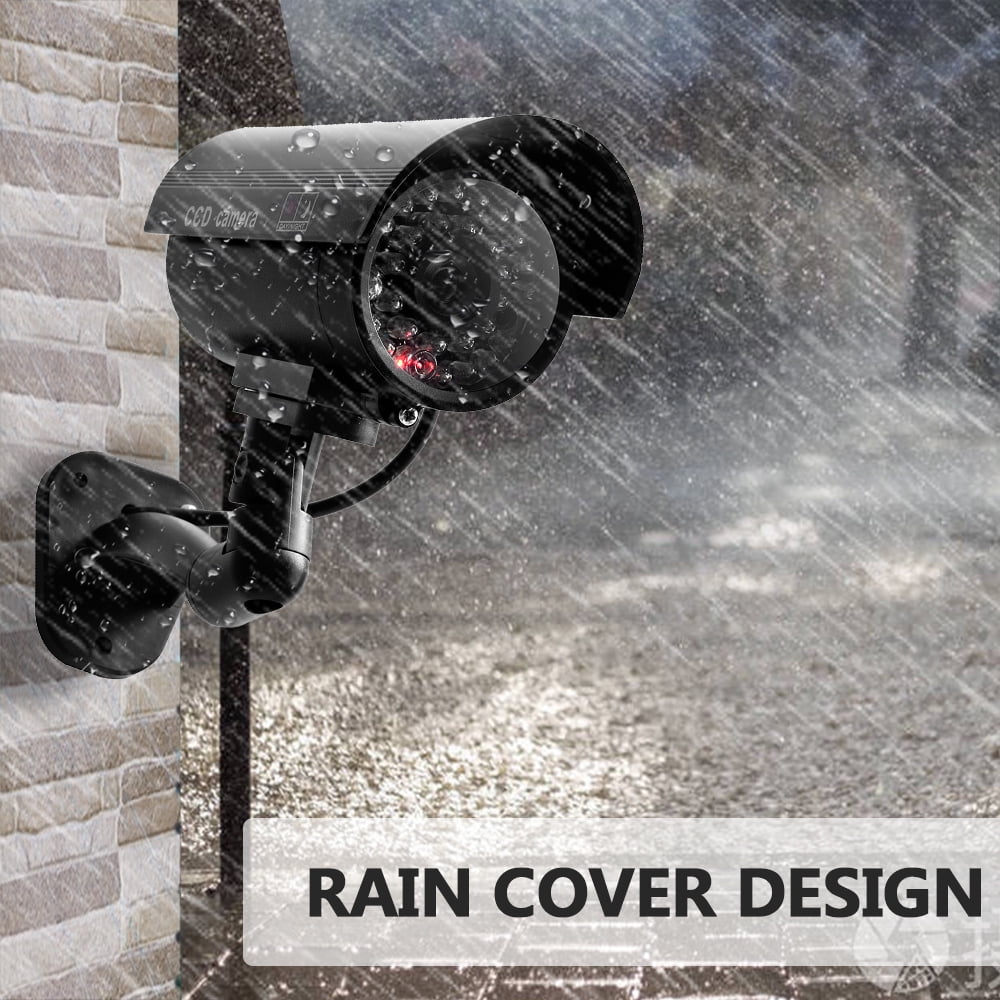 Fake Camera Dummy Waterproof CCTV Camera With Flashing Red Led Light