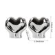 thumbnail image 3 of Juego de 2 adornos para San Valentín | Figuras de cerámica con forma de corazón | Acabado metálico dorado y plateado | Decoración romántica para escritorio, mueble de TV o estantería, ideal para, 3 of 6