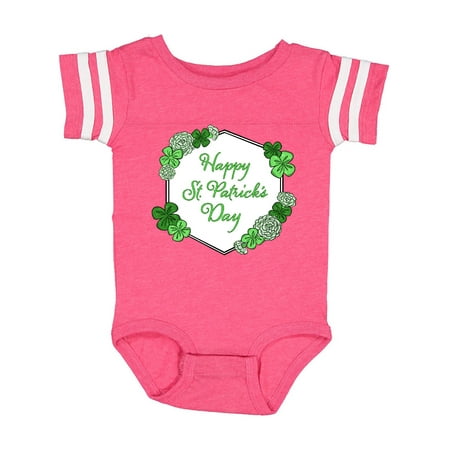 

Inktastic Happy St. Patrick s Day Clovers Gift Baby Boy or Baby Girl Bodysuit