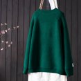 thumbnail image 6 of Gytharion Women's Oversized Sweaters Solid Color Crew Neck Long Sleeve Pullover Tops with Ribbed Hem and Button Cuffs Casual Knitwear Tops, 6 of 6