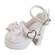 thumbnail image 1 of Zapatos para figura femenina 1/4, mini, hebilla de corazón, accesorios para muñecas de moda, tacón alto. blanco, 1 of 9