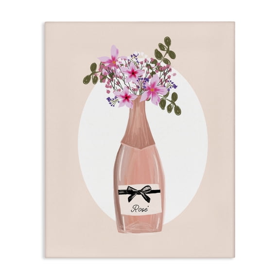 Stupell Industries Contemporary Pink Lilies Champagne Canvas Art, 16 x 20, by Chen Alyesh