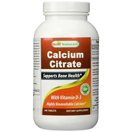 Best Naturals Calcium Citrate with Vitamin D-3 240 (Best Calcium Supplement For Menopause)