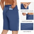 thumbnail image 3 of TACVASEN Men's Cargo Work Shorts Lightweight Quick Dry Waterproof 5 Zipper Pockets for Hiking Fishing Navy Size 30, 3 of 7
