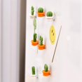 thumbnail image 4 of Cribun Hot Seller 6pcs Cute Succulent Plant Magnet Button Cactus Refrigerator Message Sticker Magn (White), 4 of 7
