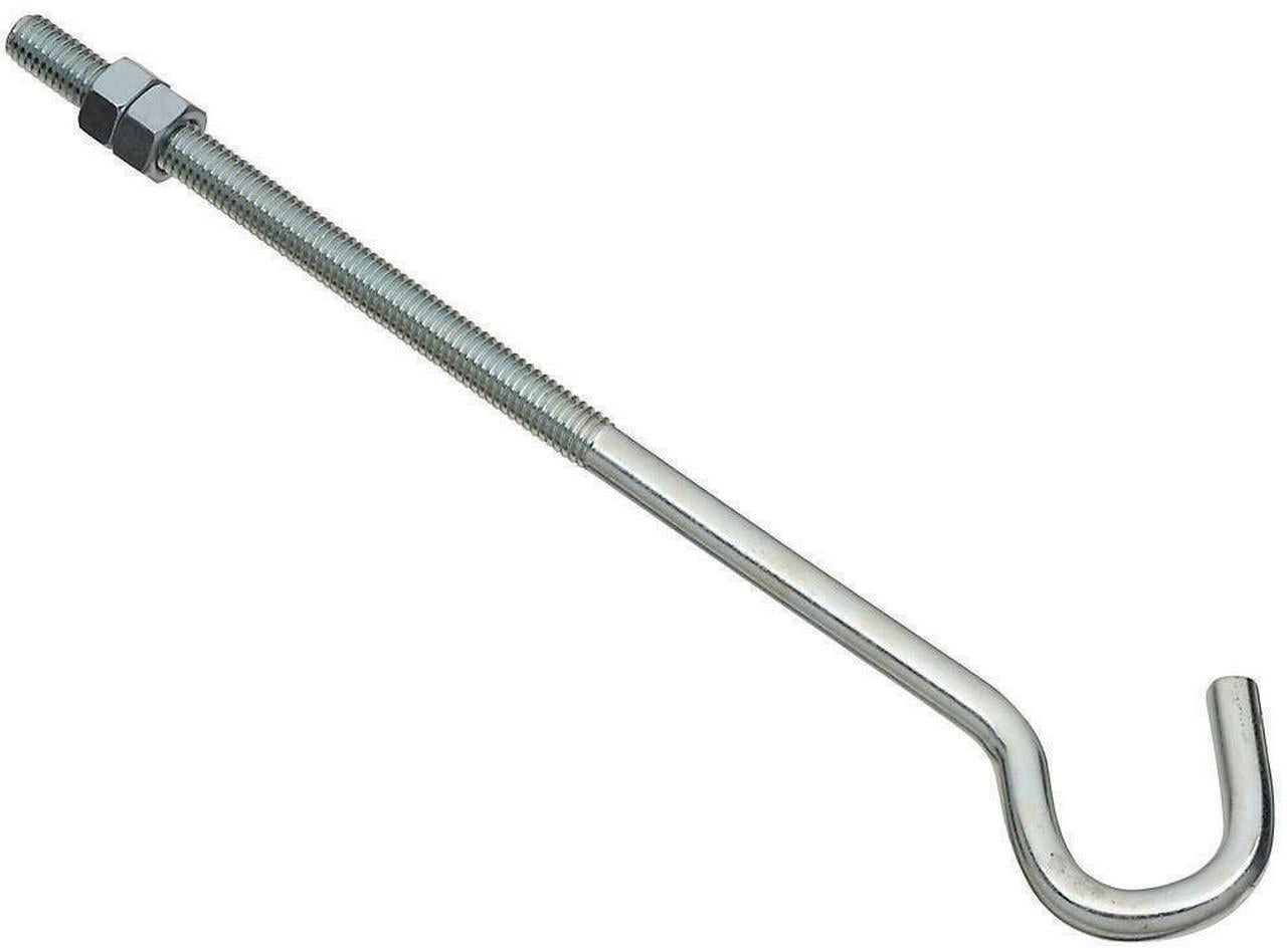 BOLT JHOOK 3/8X10IN ZINC