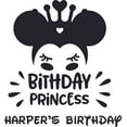 thumbnail image 1 of Bedroom Wall Décor for Girls Birthday Princess Logo Wall Stickers for Girls Bedroom Nursery Birthday Party Favor - Size: 16 In x 14 In, 1 of 3
