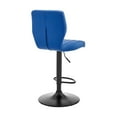thumbnail image 6 of Bardot Adjustable Height Blue Faux Leather Swivel Bar Stool, 6 of 8