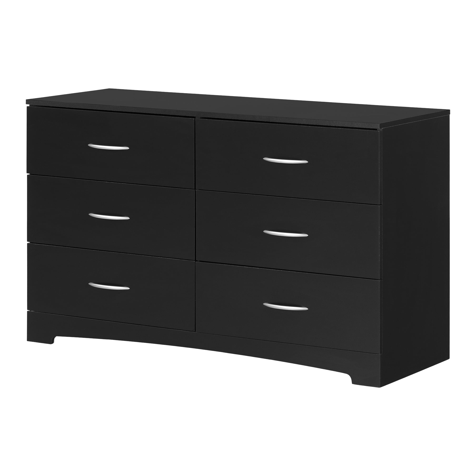 South Shore Step One 6-Drawer Dresser for Adult, in Pure Black
