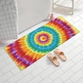 thumbnail image 2 of Colorful Rainbow Tie Dye Spiral Pattern Bathroom Rugs Mat,Non Slip Microfiber Bathroom Rug,Rubber Backing,Soft Bathroom Mats for Bathroom Floor,Tub and Shower,60x24in(150x60cm), 2 of 5