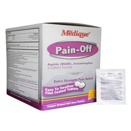 Medique Pain-Off Aspirin (NSAID) Extra Strength Pain Relief 200 Tablets