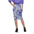 thumbnail image 3 of Moomaya Printed Knee Length Skirt For Women Plus Size Poly Spandex Skirt, 3 of 6
