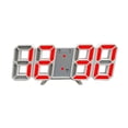thumbnail image 3 of Reloj LED, reloj despertador electrónico, brillo ajustable, reloj Digital, reloj de escritorio para mesita de noche, oficina, decoración de mesita de y rojo, 3 of 8